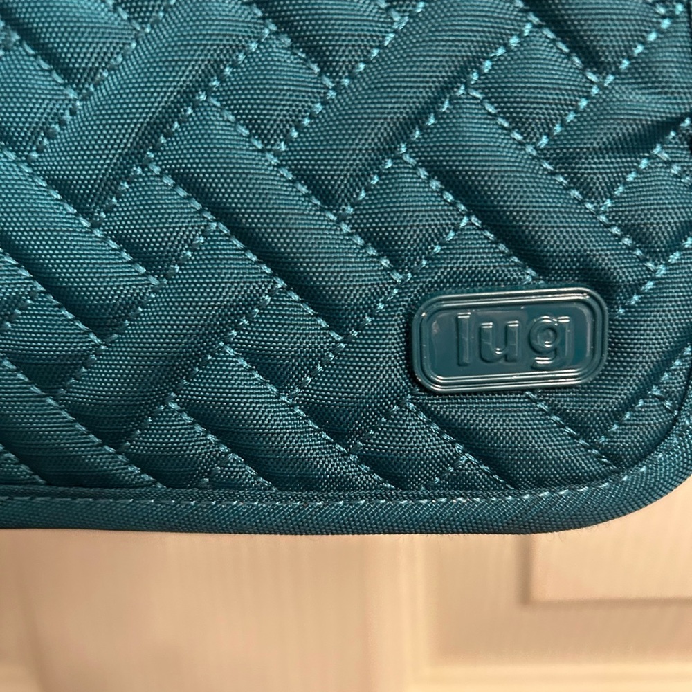 Lug Flapper Teal Quilted Crissbody Bag with *extra crossbody strap* Like new